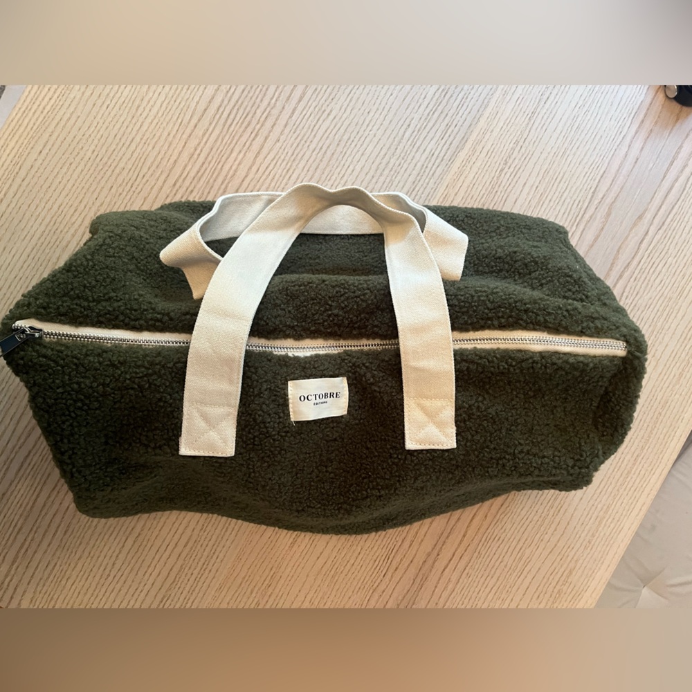NWOT Men's Fleece Olive Green Bowling Bag - Picture 2 of 8